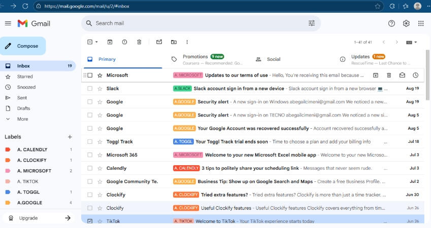 EMAIL LABELING EMAIL LABELING